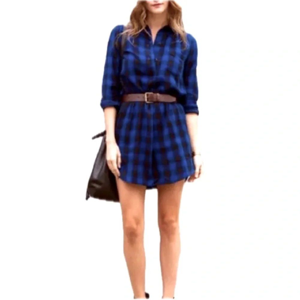 MADEWELL Jane Latitude Shirtdress Buffalo Check Size S - Picture 5 of 9